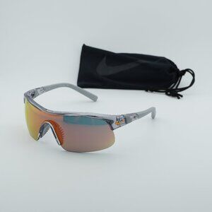 NIKE SHOW X1 DX6520 066 Shield Sunglasses - Transparent/Orange Mirror